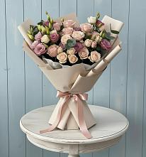 Букет цветов из:  Розы и Лизиантусы в Добрыниху