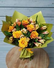 Букет цветов из:  Альстромерии и Розы в Добрыниху