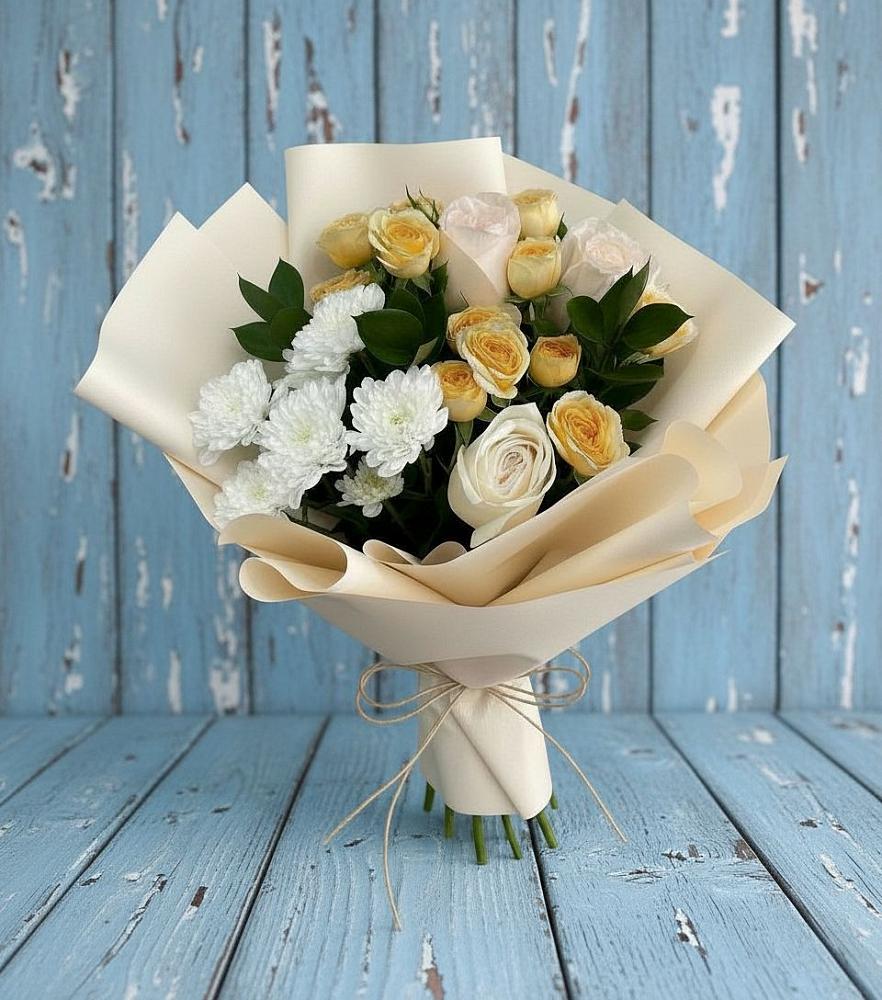 Букет цветов из: Розы и Хризантемы в Добрыниху