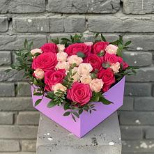 Цветочная композиция из Розы в коробке #REPLACE_PRED# Добрыниху