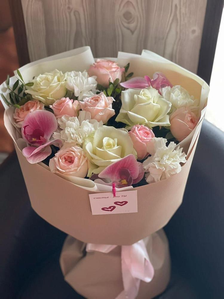 Букет цветов из: Орхидеи, Розы и Гвоздики в Добрыниху