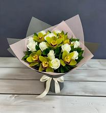 Букет цветов из:  Орхидеи и Розы #REPLACE_PRED# Добрыниху