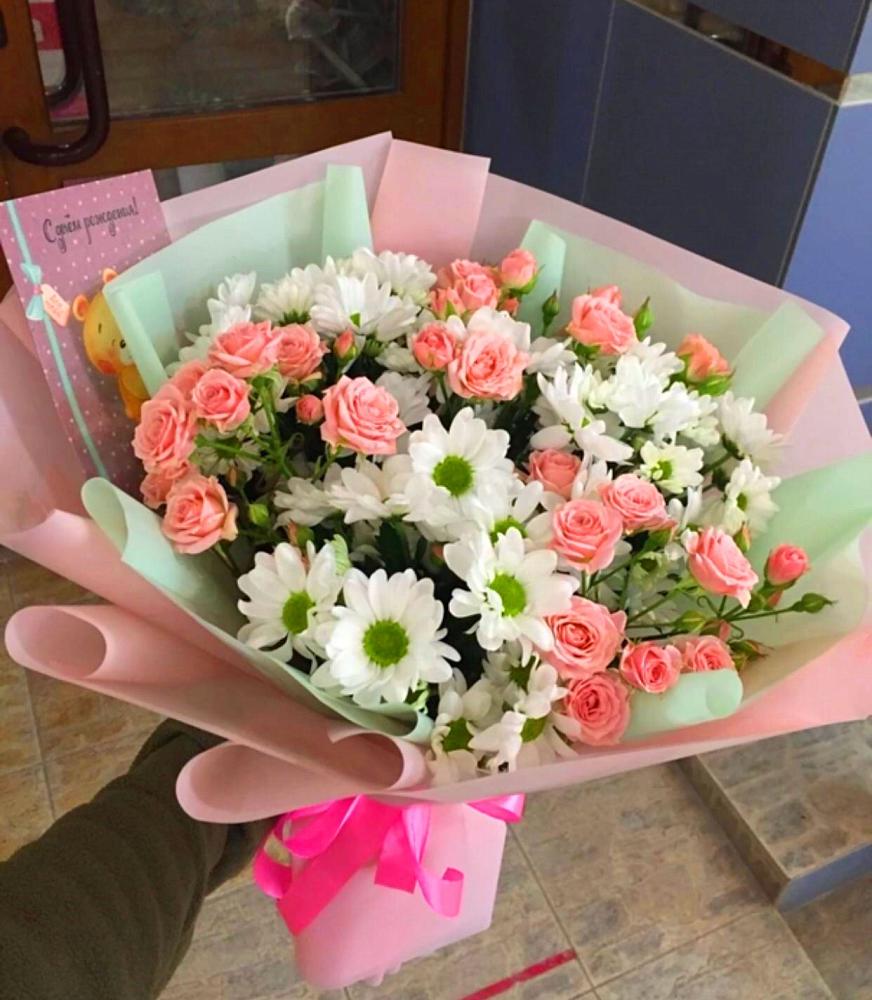 Букет цветов из: Розы и Хризантемы в Добрыниху