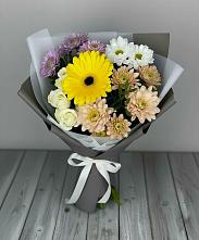 Букет цветов из:  Розы, Герберы и Хризантемы в Добрыниху