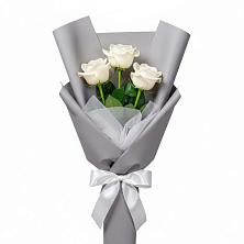 Букет 3 белые розы в Добрыниху