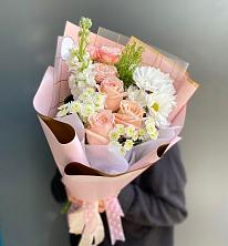 Букет цветов из:  Хризантемы и Розы в Добрыниху