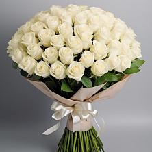 Букет 101 беля роза Белоснежка в Добрыниху