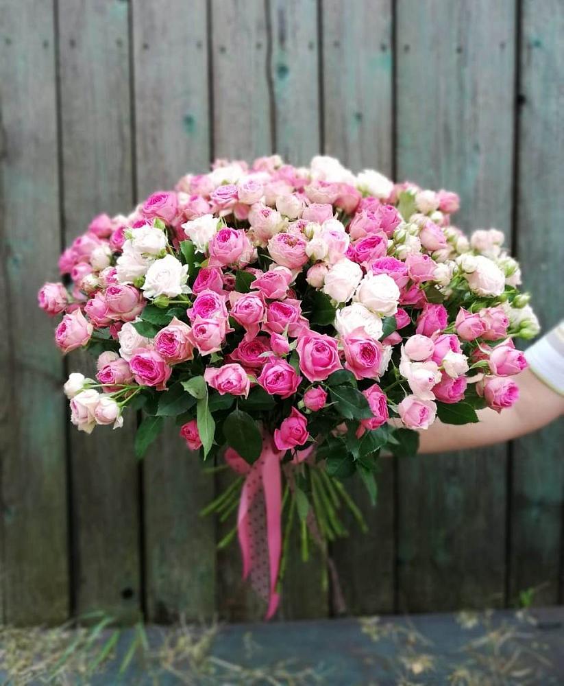 Букет Розовые кустовые розы Натали и Лав Лидия в Добрыниху