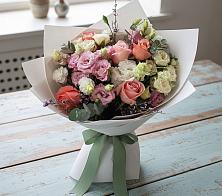 Букет цветов из:  Розы, Лизиантусы и Гвоздики #REPLACE_PRED# Добрыниху