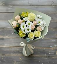 Букет цветов из:  Альстромерии, Розы и Хризантемы в Добрыниху