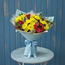 Букет цветов из:  Альстромерии и Хризантемы #REPLACE_PRED# Добрыниху