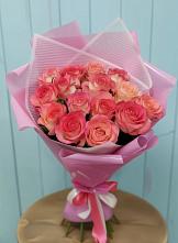 Букет 15 Розовых роз Равель в Добрыниху